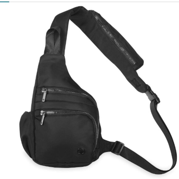GAIAM FESTIVAL SLING BAG  MINI BACKPACK BLACK  ONE STRAP YOGA GYM TRAVEL UNISEX - Picture 1 of 11